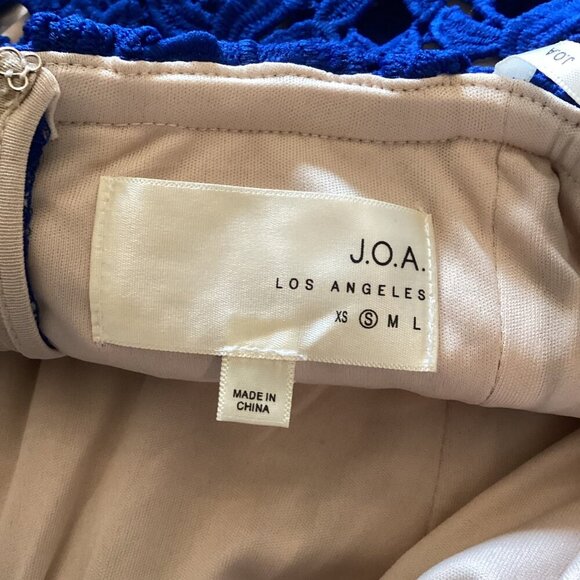 JOA Revolve Blue Lace Halter Romper Size Small J.O.A Shorts - Picture 3 of 10